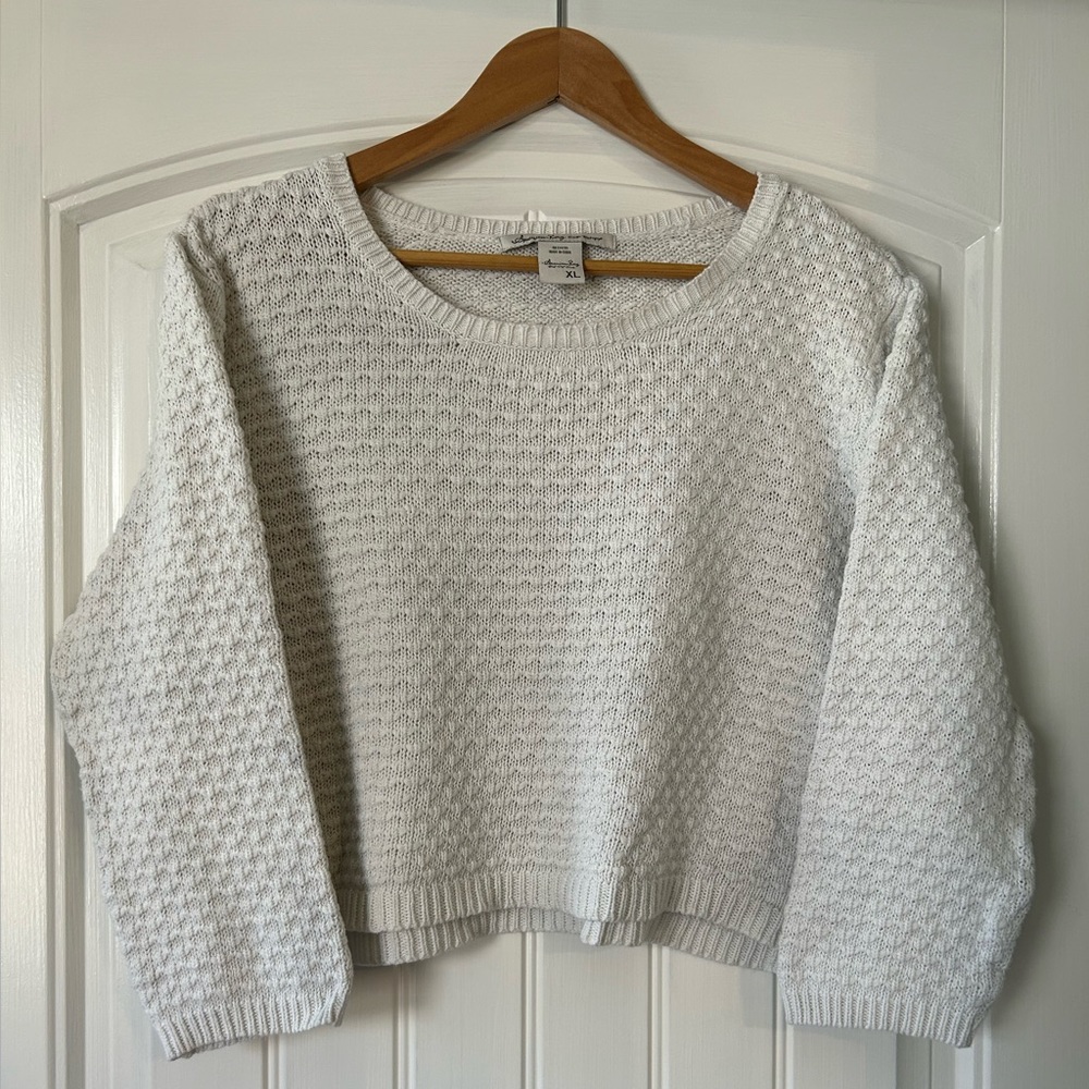 American rag off white sweater
